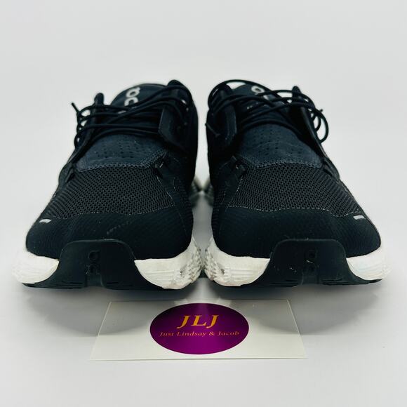 On Running Women's Cloud 5 Speed-Lacing Running Shoes Black/White Size 8.5 - Picture 2 of 13